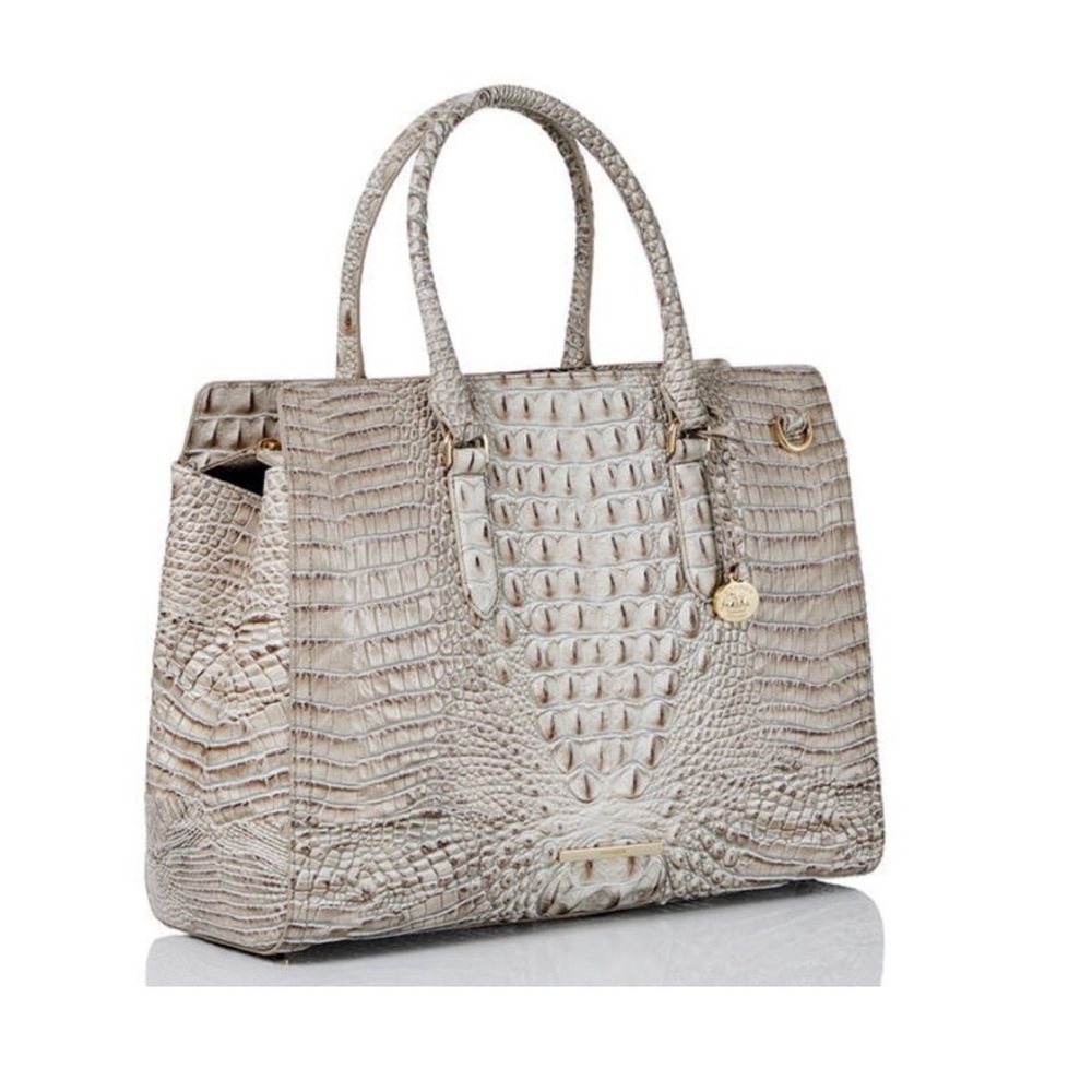 BRAHMIN FINLEY CARRYALL - Seashell Melbourne Leather & Dustbag.